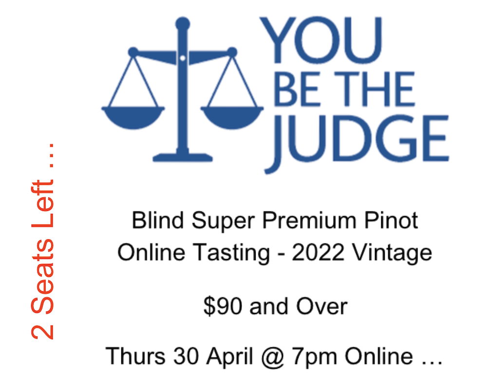 (image for) Blind Super Premium Pinot 2022 Tasting - Thurs 30 April - 4 Different Countries